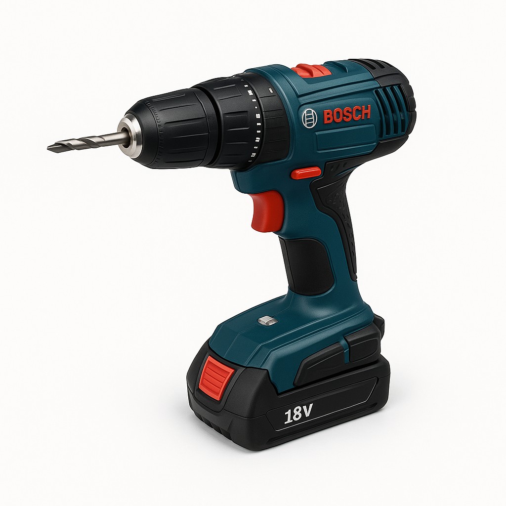 Bosch Spolehlivá aku vrtačka 18V s dvěma bateriemi. Ideální na domácí opravy a montáže.