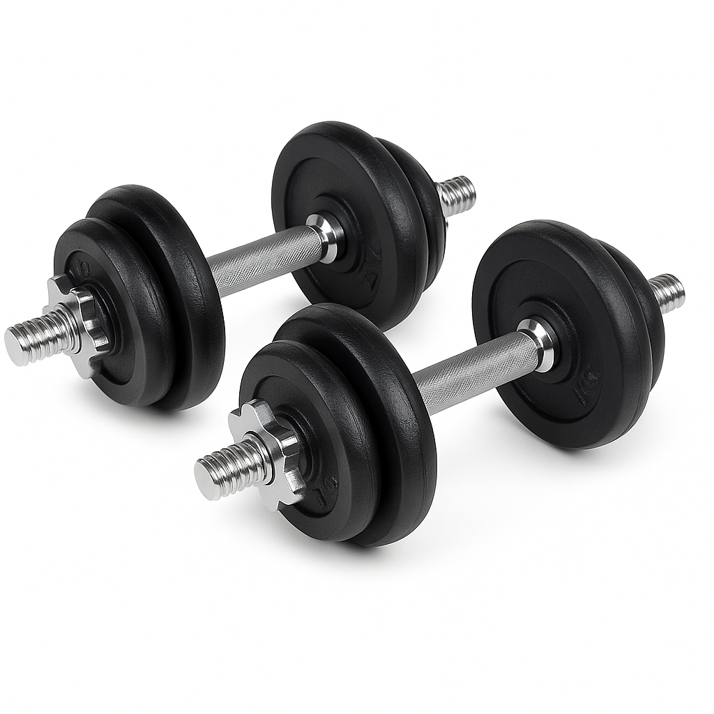 Insportline Nastavitelná sada jednoruček do 10 kg na každou ruku.