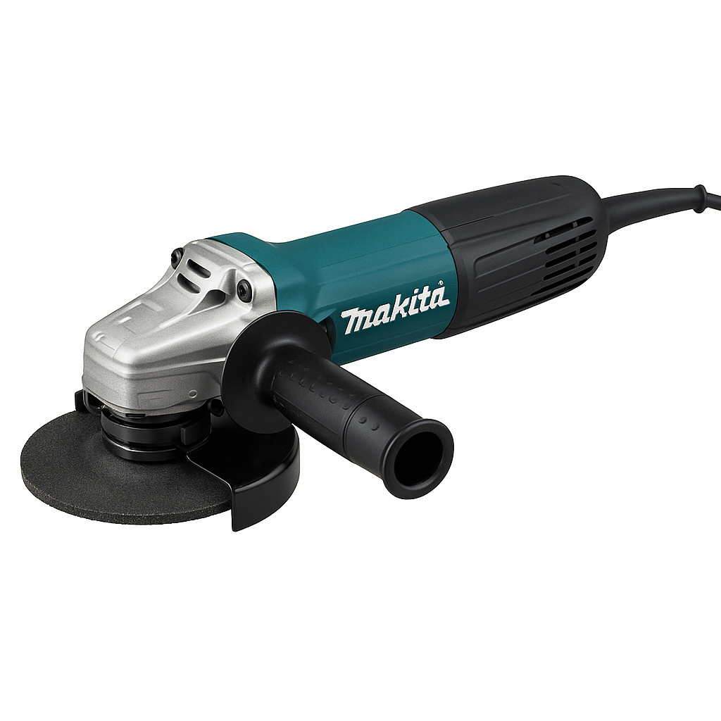 Makita Kompaktní bruska 720 W, kotouč 125 mm. Vhodná na řezání a broušení.